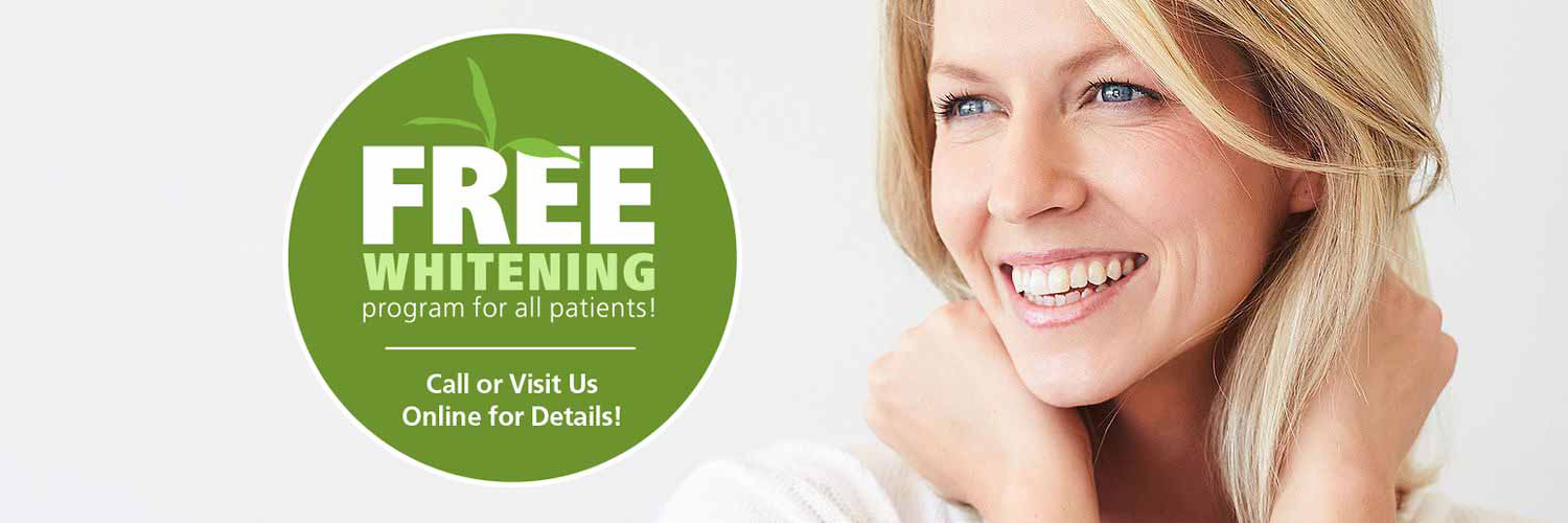 Auburn Centre Dental at Waterloo ON provides free teeth whitening